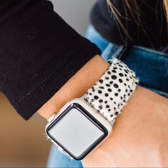 Infinity Raine Accessories - ROCKIN' CHEETAH FOR LIFE APPLE WATCH BAND-IVORY